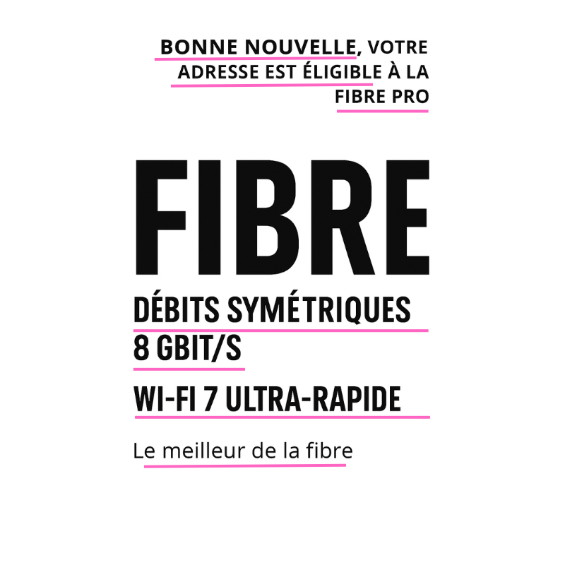 Éligible à la fibre pro